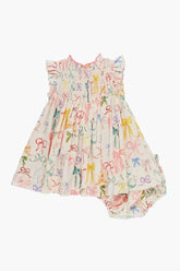 Watercolor Bows Baby Girls Stevie Dress Set